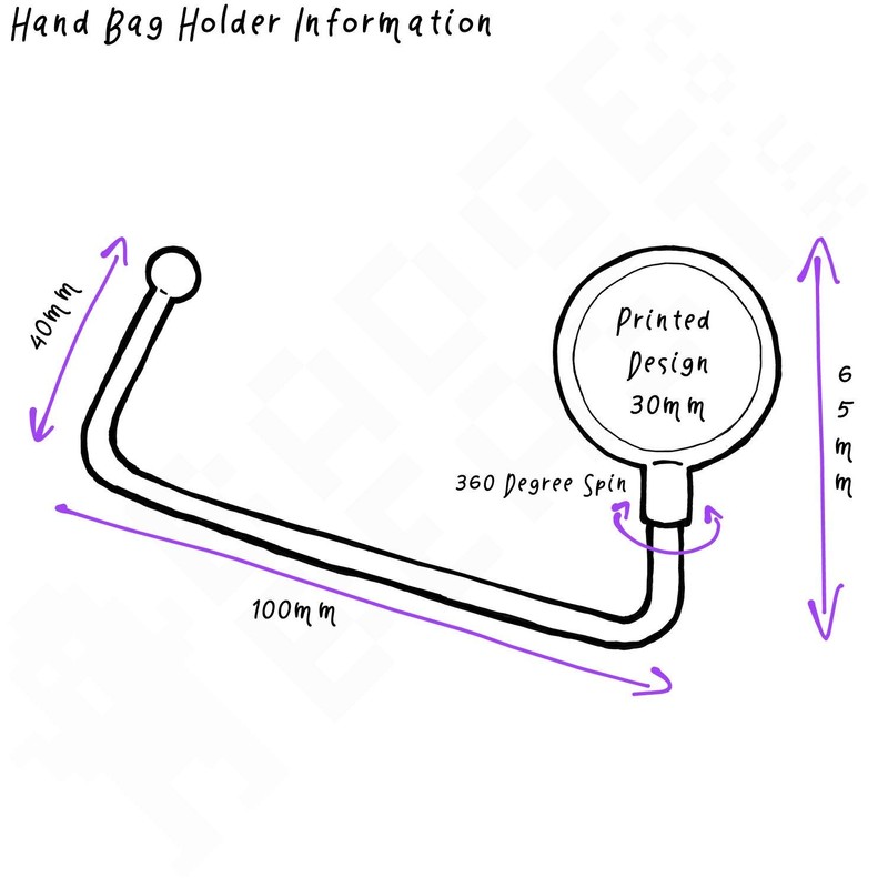 BadgeBeast.co.uk Fruit Machine Cherries - Handbag Table Hook Hanger