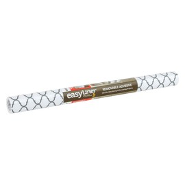 Duck Brand EasyLiner Removable Adhesive Shelf Liner: 20 in. x 15 ft. (Grey Damask)