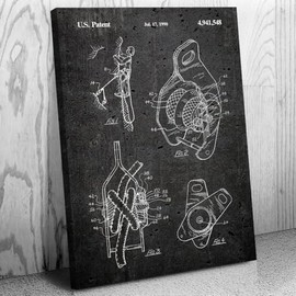 Climbing Belay Patent Canvas Print (9x12) Man Cave Decor, Gym Wall Art, Rock Climbing Gifts, Gifts For Men, Gifts For Her, Garage Decor