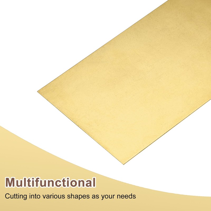 QUARKZMAN Brass Sheet, 4" x 4" Metal Sheets 0.08" Thick