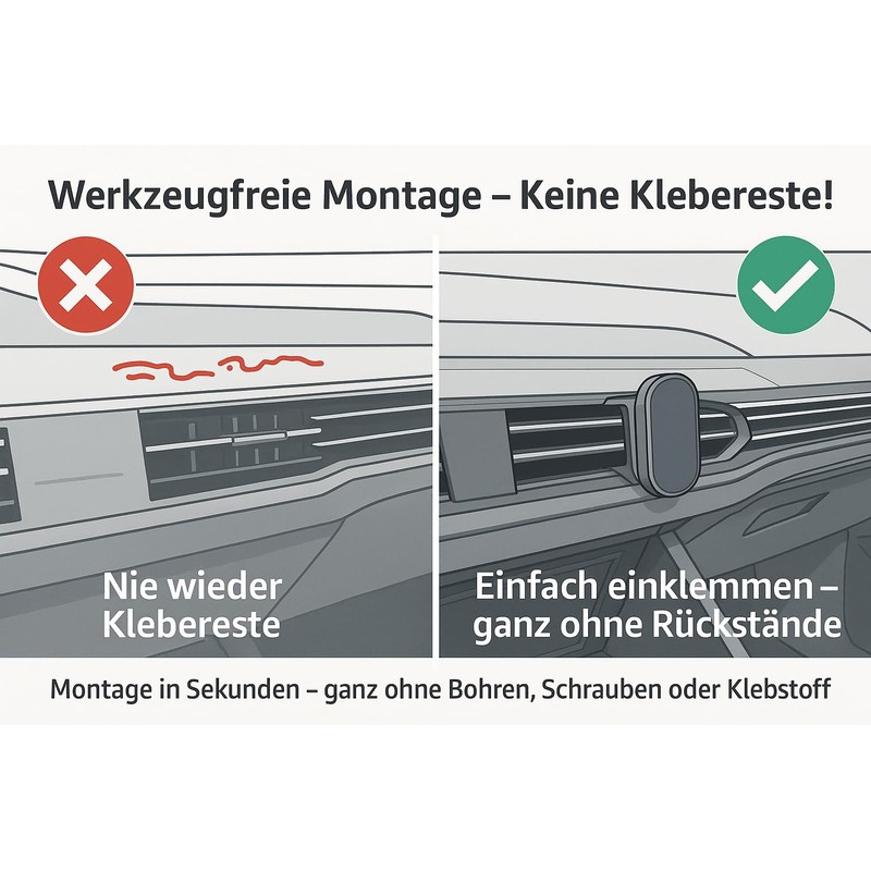 Magnetic Phone Holder for VW Golf 8 - Perfectly Integrated