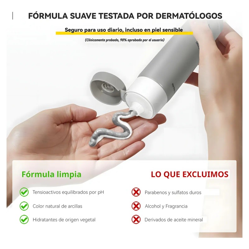 Limpiador Facial Vgo 2 En 1 Máscara De Barro Y