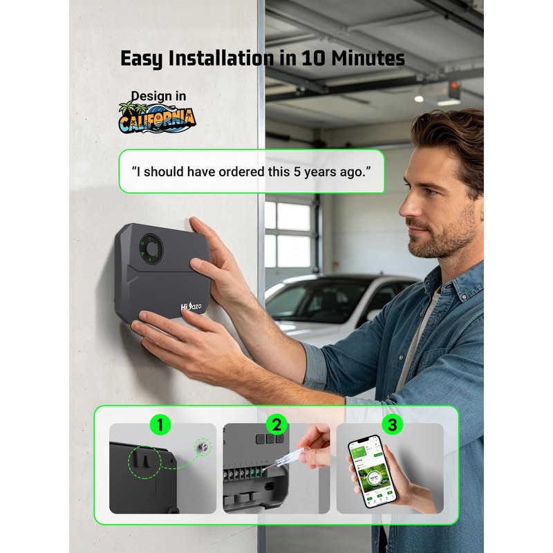 Smart Sprinkler Controller, 5G&2.4G Irrigation Timer Easy Use Free App,