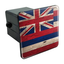 GRAPHICS & MORE Rustic Distressed Hawaii State Flag Tow Trailer Hitch Cover Plug Insert