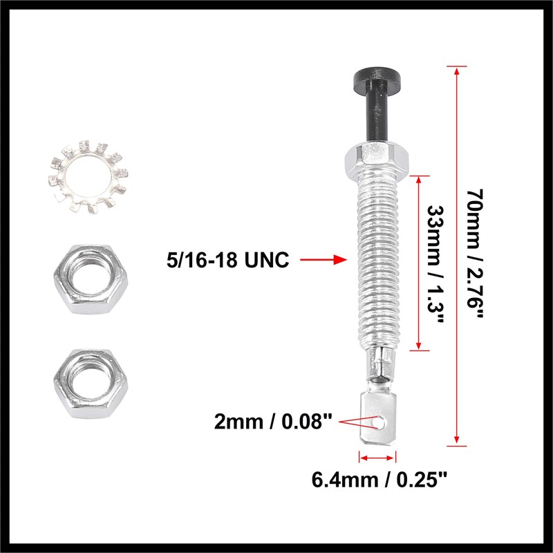 Hihaha 2pcs Adjustable Door Pin Switch Car Auto Engine Trunk