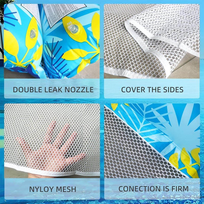 Swimming pool inflatable hammock, 5-piece set, including 3 water hammocks