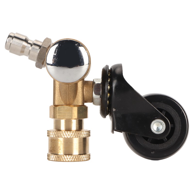 Undercarriage Cleaner Swivel Wheel with 1/4in Quick Connector Brass Pressure