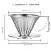 MERMOO YILAN Pour Over Coffee Dripper Stainless Steel Metal Reusable