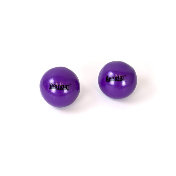 Aeromat Mini Weight Balls - Come in Pairs - 3.5" Diameter - 3 lbs - Purple - Intended for Strength Training/Rehabilitation Exercises