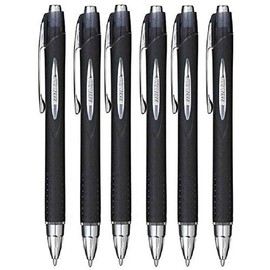 Uni Ball Black Jetstream Retractable Broad Rollerball Pen 1mm Nib Tip SXN-210 (Pack Of 6)