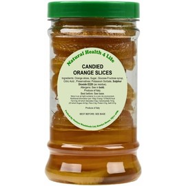 Natural Health 4 Life Glace/Candied Orange Slices 400 g (1 Jar)