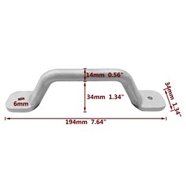 ISURE MARINE 2PCS Boat Cleat Grab Rail Handles Aluminum Fishing Rowboat Duck Jon Boat Row Boat Transom Handles