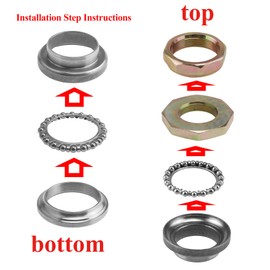 PRO BAT 7Pcs Fork Neck Steering Stem Bearings Head Race Set for PW50 PW 50 1981-2013 Dirt Pit Bike