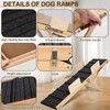 CIRONBOW 63Inch Wooden Dog Ramp for Bed, Extra Long Foldable