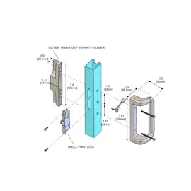 House Guard Black Patio Door Handle Set with Mortise Lock,Suitable for Replacement Sliding Doors Lock 3-15/16”Screw Hole Spacing.Choices That Add a Unique to Your Patio Glass Sliding Door.