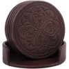 Drink Coasters,PU Leather Bar Beer Beverage Coaster for Drinks Set