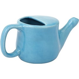 Ancient Impex Ceramic Neti Pot, Spill Proof with 5 Sachets Neti Salt - Sky Blue Color, Holds 400 ML (13.5 FL Oz)