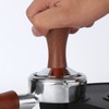 51mm Solid Aluminum Coffee Tamper, Wooden Handle Espresso Press Tamper