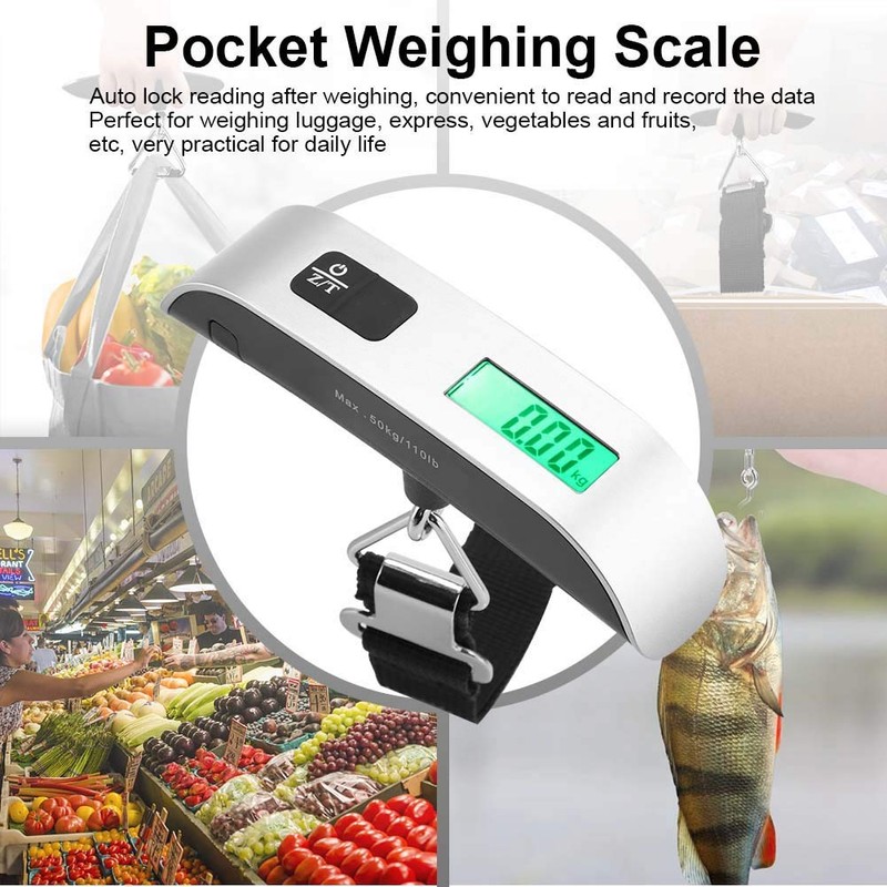 Luggage Scale, Fish Scale with Backlit LCD Display Digital Electronic