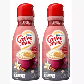 Nestle Coffee Mate Duo Cinnamon Vanilla Liquid Coffee Creamer 32oz pack of 2