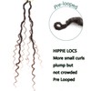 LMZIM 14 inch Goddess Locs Crochet Hair 8 Packs Boho