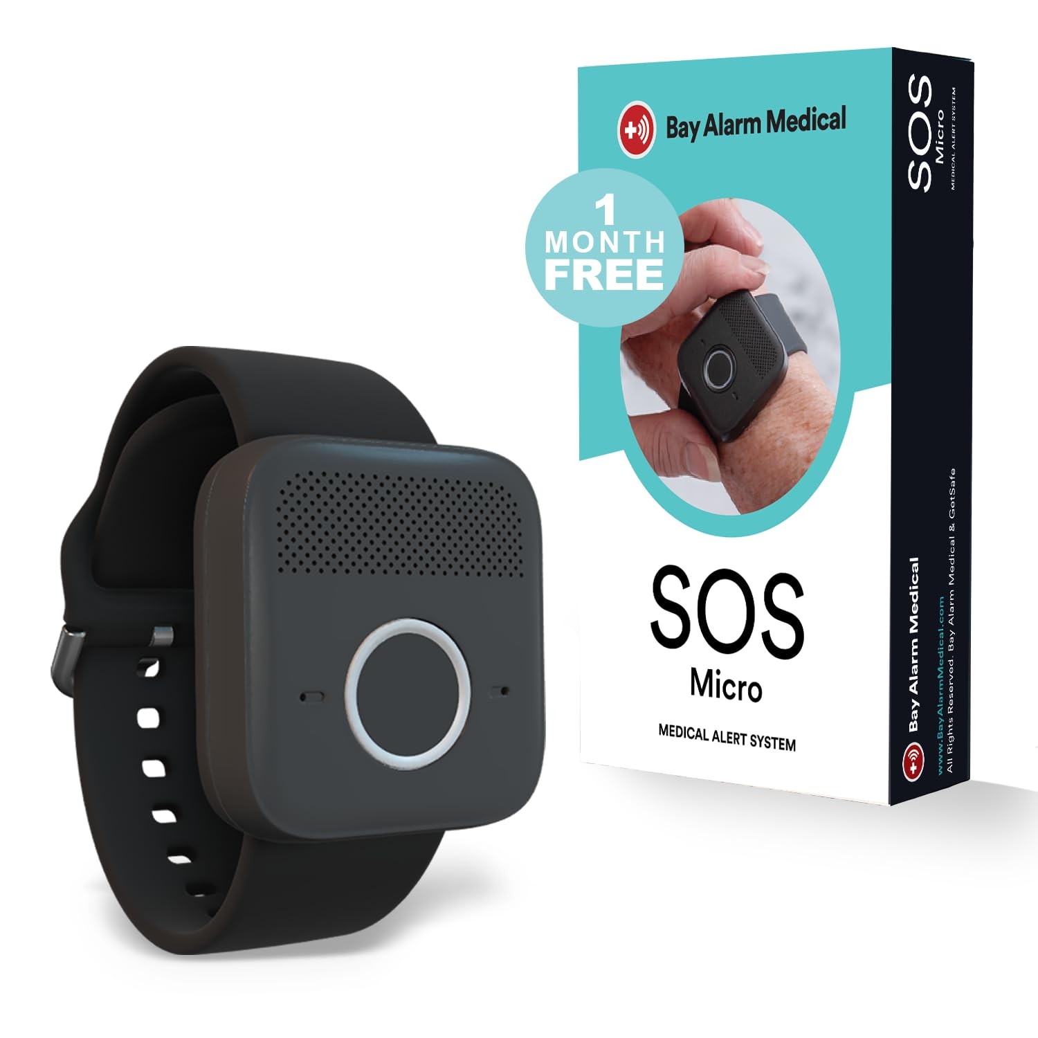 Bay Alarm Medical SOS Micro - 24/7 Medical Alert with Optional Fall ...