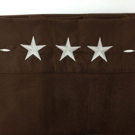 Western Peak Egyptian Comfort Bed Sheet Set Embriodery Star Pillow Case Brown Beige (Queen)