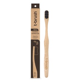 t-brush Nano Bamboo Toothbrush - Dark Grey Colour Sensitive Teeth