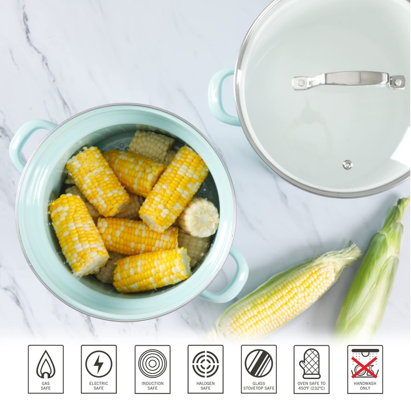 Martha Stewart Thayer 8-Quart Enamel On Steel Scratch Resistant Stock