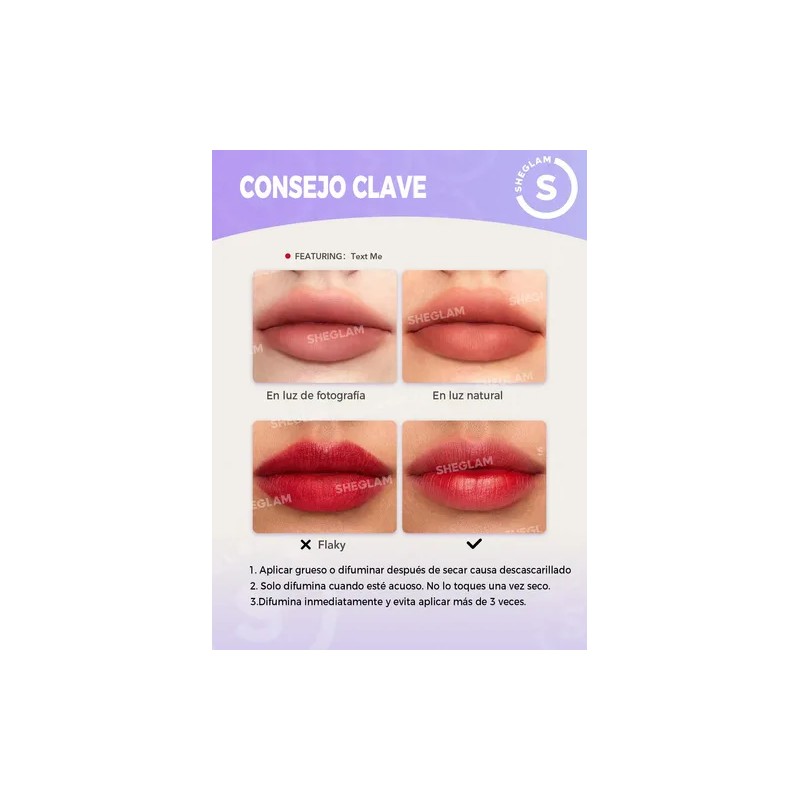 Sheglam Soft Haze Lip Blur Labial Líquido Mate Text Me