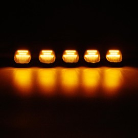 SHINEFIT 5PCS LED Cab Clearance Lights Replacement for Ram 2500 3500 4500 5500 2019-2024, Smoked Top Cab Roof Lights for Ram Trucks