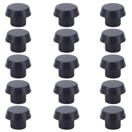 WEBEEDY Pack of 15 Billiard Cue Floor Cover Black Replacement Billiard Cue Floor Plug Billiard Cue Base Protection Equipment Pool Cue Repair Accessories 28 x 20 x 18 mm