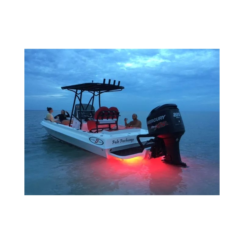 BoatPlugLight.com RED UNDERWATER LED BOAT DRAIN PLUG LIGHT 24 WATT
