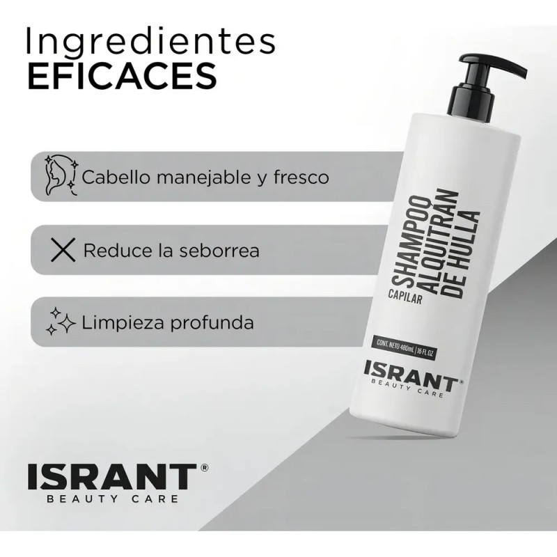 Shampoo De Alquitran De Hulla Isrant Beauty 480ml