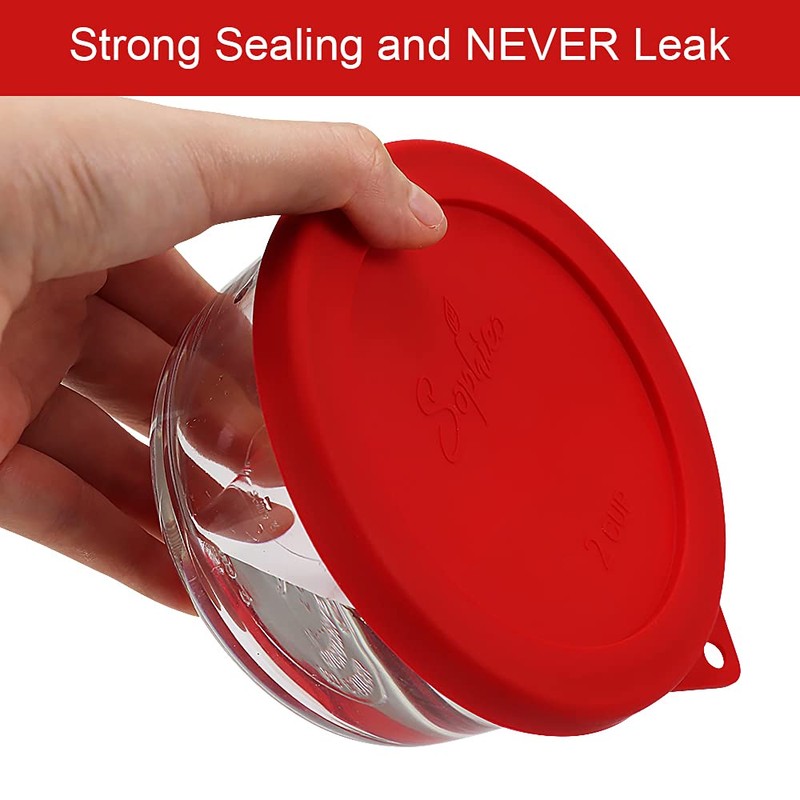 Sophico Round Silicone Storage Cover Lids Replacement for Anchor Hocking
