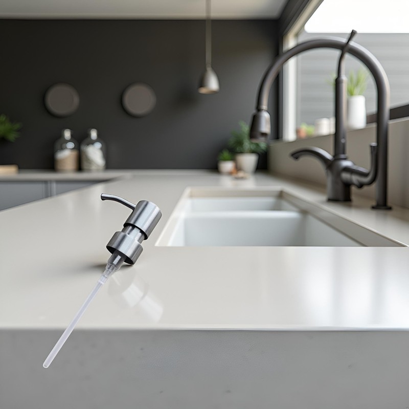 Stainless Steel Minimalist Style Liquid Soap Dispenser for Bathroom Kitchen,
