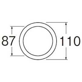 SANEI PP40-62S-L Sink Drain Plug Mounting Washer, 4.3 inches (110 mm), Rubber Gasket and Flat Gasket 1 Each