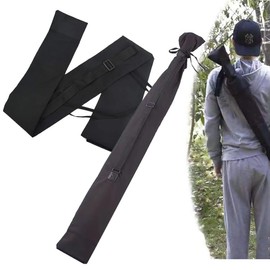 YaoooosF Bamboo Sword, Wooden Katana Bag, Shoulder Strap, Sword Bag, Adjustable Rope, Storage Bag, Storage Bag, Storage & Storage, Can Store Various Long Items such as Fishing Rods, Poles, Black, 51.2