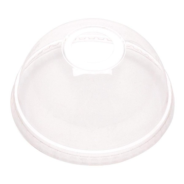 Restaurantware LIDS ONLY: Visage Dome Lids For 9, 12, and 16 Ounce Disposable Cups, 1000 Clear Plastic Lids For Drinking Cups - With Straw Slot, Recyclable, Cups Sold Separately - Restaurantware