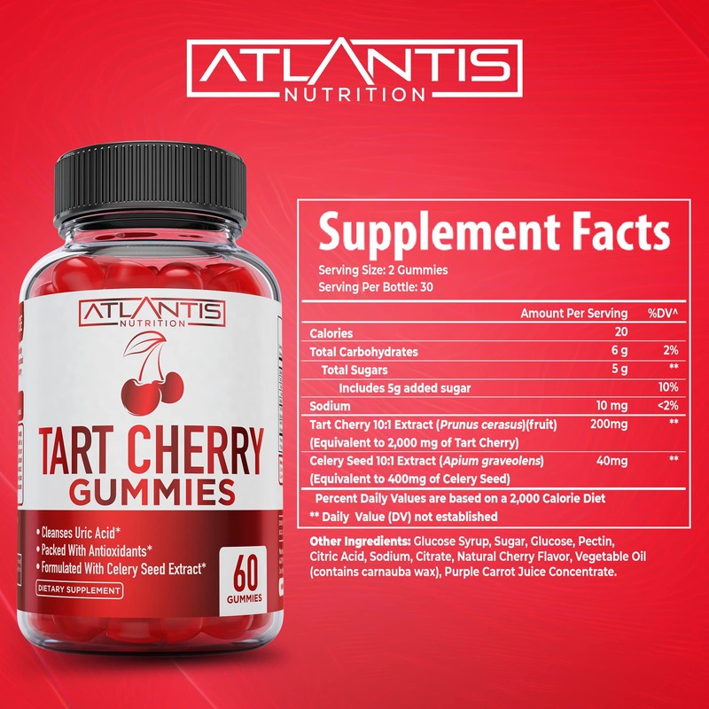 Tart Cherry Gummies 2-Pack with Celery Seed Extract - Advanced