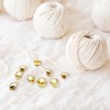 Zzcy Pack of 50 Shiny Gold Coloured Metal Buttons Hemisphere