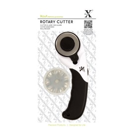 Xcut 45mm Rotary Cutter With 3 Extra Blades, Ergonomic Handle Rolling Cutter For Fabric, Leather, Crafting, Sewing, Quilting
