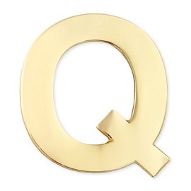 PinMart's Gold Plated Alphabet Letter Q Lapel Pin - 5 Pack