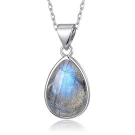 TALYKONG Labradorite Necklace for Women Labradorite Teardrop Pendant Jewelry Gifts (labradorite)