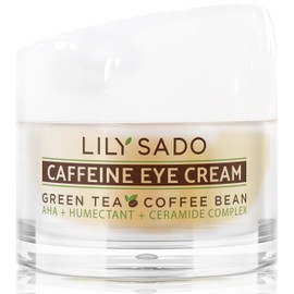LILY SADO TEA+C™ Coffee & Matcha Caffeine EYE CREAM - Anti-aging Vegan Natural Eye Repair Moisturizer Lotion w Arabica Coffee Beans + Green Tea - Prevents Undereye Wrinkles, Puffiness, Dark Circles