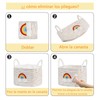 Organizador de pañales para bebés, con cesta de mano, cesta