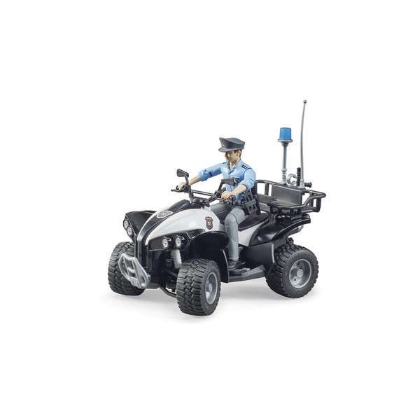 Bruder 63011 Police Quad w Light Skin Policeman and Accessories