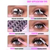 126 Cluster Lashes 10‑14mm Fluffy D Curl Individual Lashes for