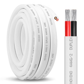 4 Gauge Marine Wire,10ft 4 AWG Duplex Marine Grade Wire Tinned Copper Oxygen-Free Insulated Red& Black Marine Electrical Wire for Boat/Marine/Automotive/RV/Camper/Trailer