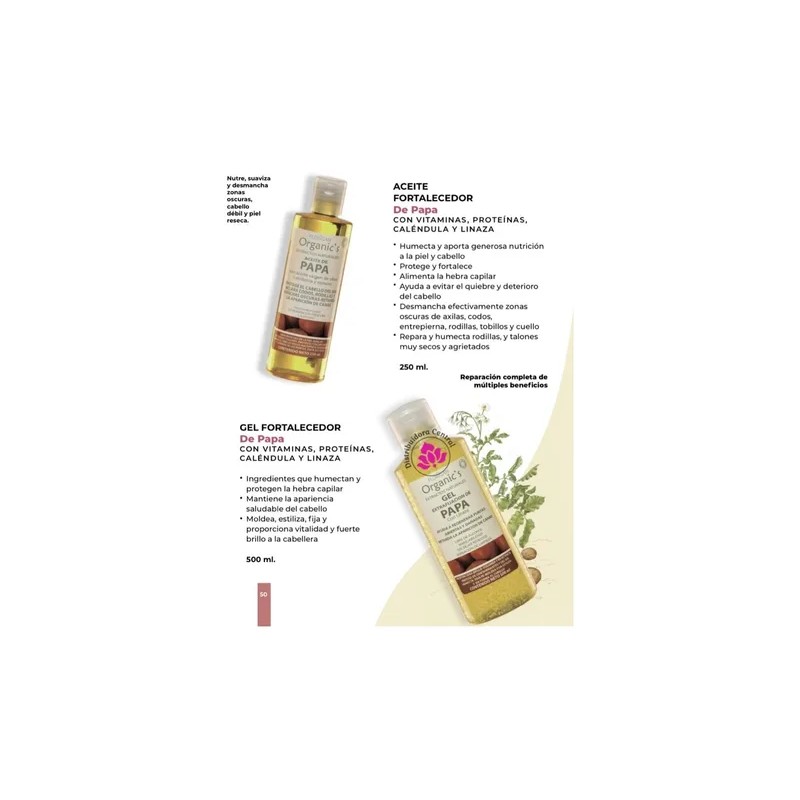 Aceite Fortalecedor De Papa Cabello Y Cuerpo 250ml. Florigan-A